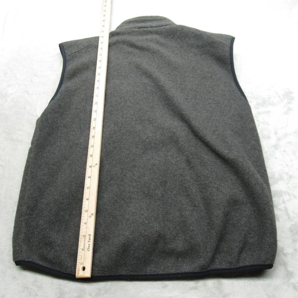 The North Face Vest Mens Large Gray Pockets‎ Soft Fleece Full Zip USA Made VTG